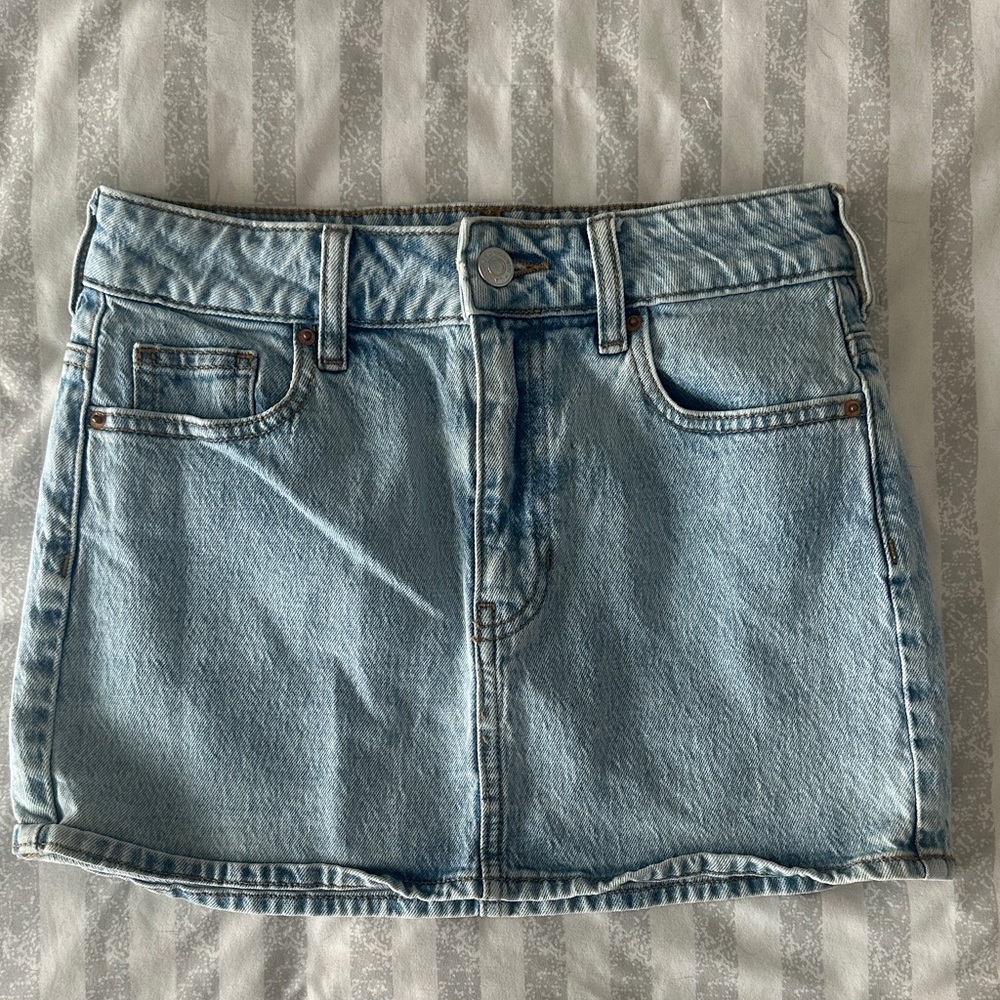 PacSun Light Blue Denim Mini Skirt
